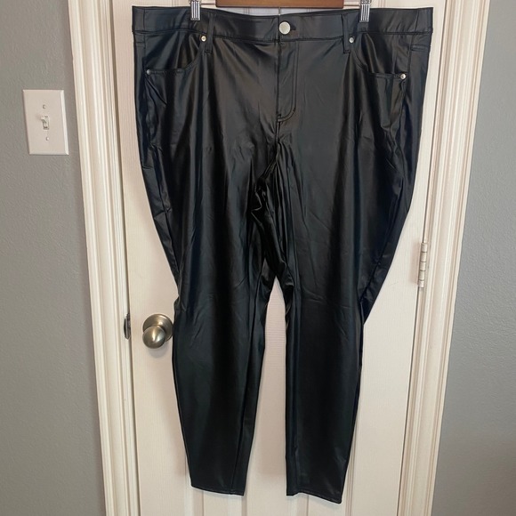 Lane Bryant Pants - Lane Bryant Pants Plus Size 22 NWT Black Faux Leather Skinny Careerwear